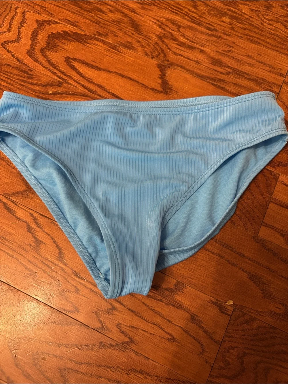 wonder nation Light Blue Ribbed Girls Swim Bikini Bottoms